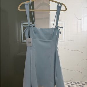 More To Come Light Blue Strappy Mini Dress